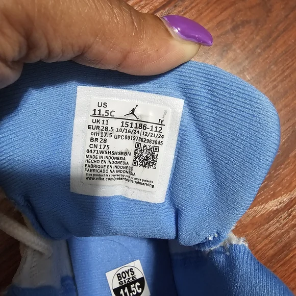 Jordan Blue and White Sneakers